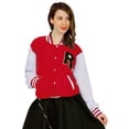 thumbnail image 1 of RG Costumes 81351-BK-L Letterman Jacket Adult Women Costume, Large - Black, 1 of 2