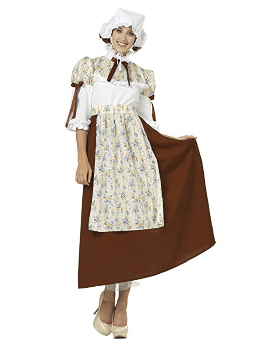 RG Costumes 81361-L Large Colonial Woman Adult - Blue 