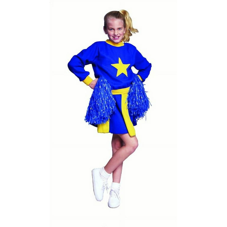 Cheerleader Pom Poms Small Blue Costume Accessory Cheerleader Pom Poms Small Blue Costume Accessory