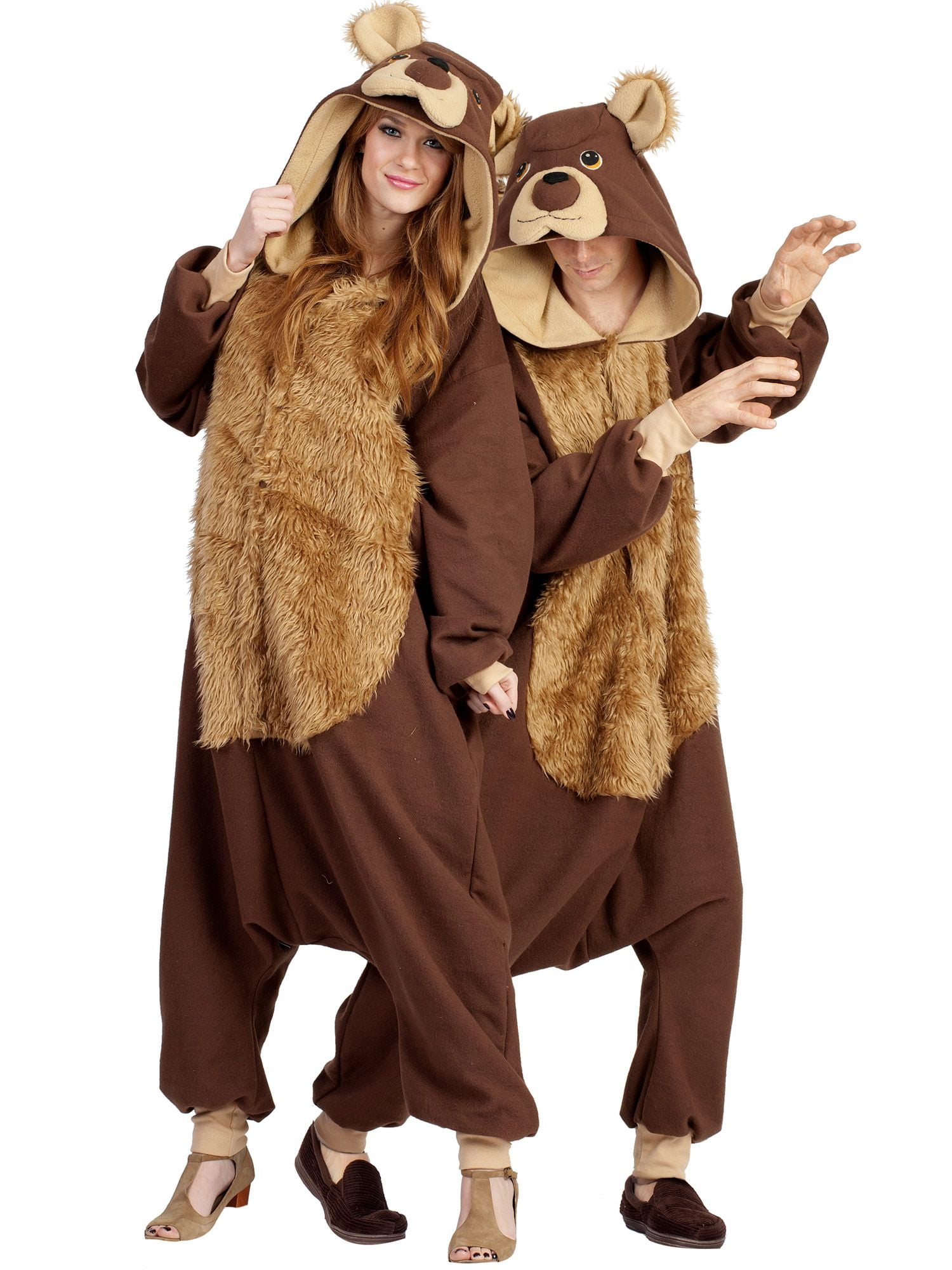RG Costumes Bear Onesie Fancy-Dress Costume with Hooded Jumpsuit for Adults, One Size