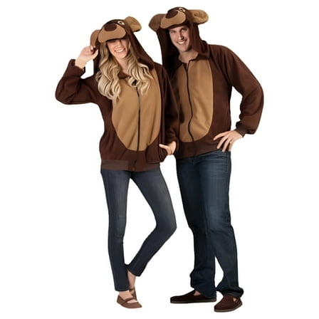 RG Costumes Mens Small Bailey Bear Hoodie, Brown/Tan