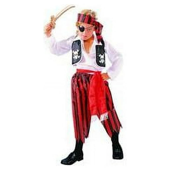 RG Costumes Pirate Boy Pants, Child Medium, Red/Black