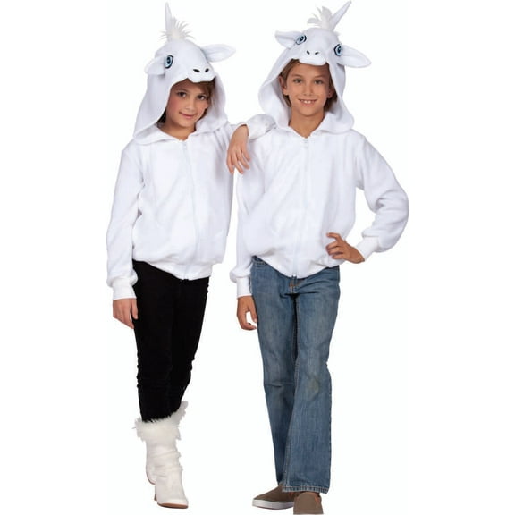 RG Costumes 40580-L Una White Unicorn Child Hoodie - Large