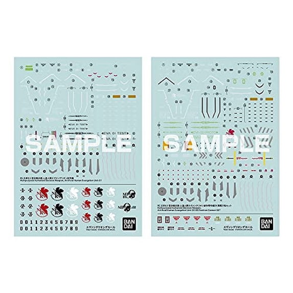 Bandai 2593843 Evangelion No.01 RG Waterslide Decal Sheet