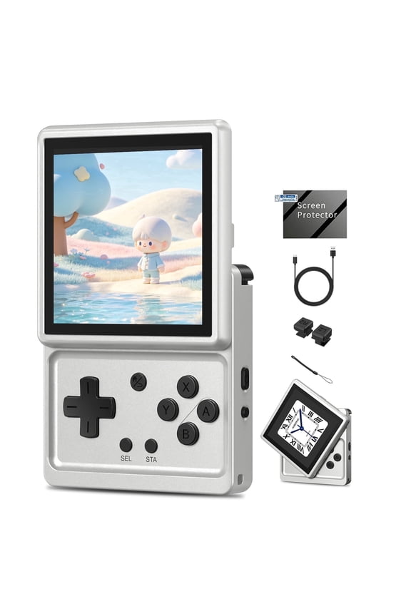 RG rotate Handheld Game Consoles RG rotate Gaming Console Video Game Console Android 12 Portable Pocket Arcade WiFi Bluetooth HD Output