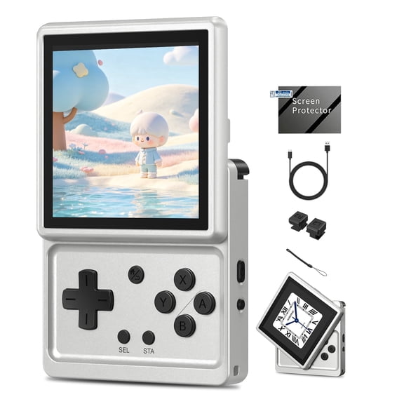 RG rotate Handheld Game Consoles RG rotate Gaming Console Video Game Console Android 12 Portable Pocket Arcade WiFi Bluetooth HD Output