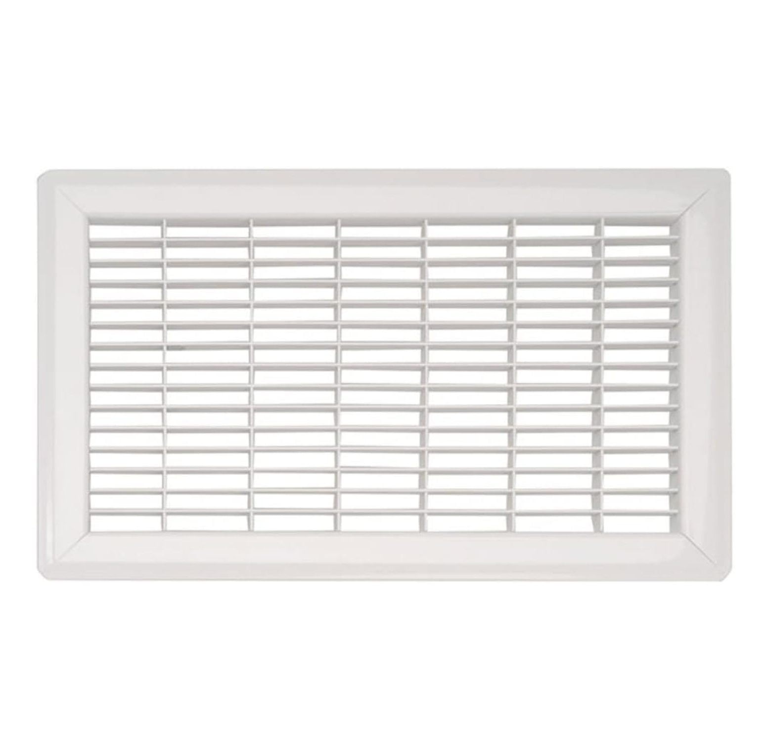 White Powder Coated Heavy Gauge Steel Floor Grille