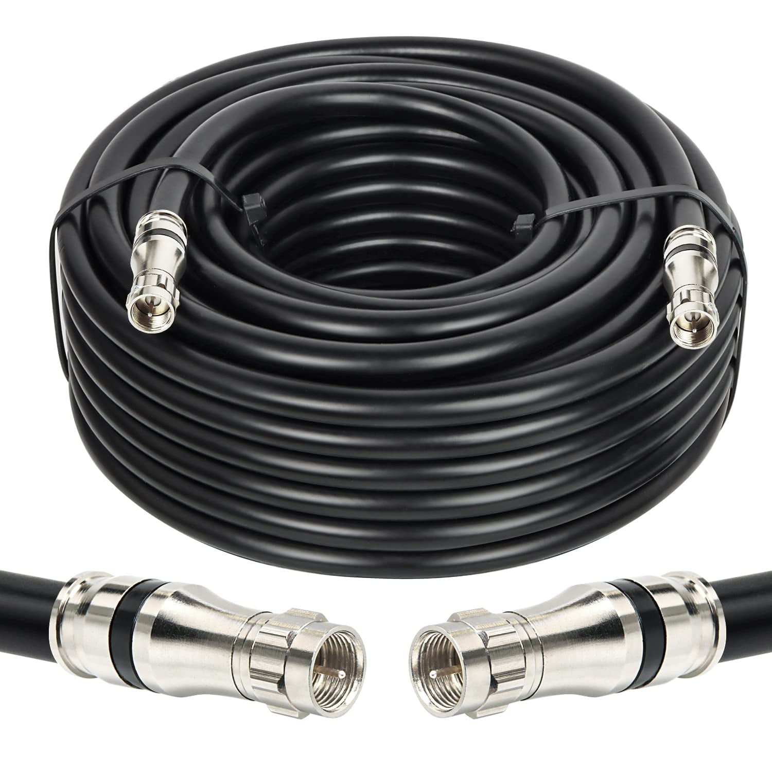 RG11 Coaxial Cable 50ft F Type Cable,Low Loss RG11 Cable 50 Feet,14AWG