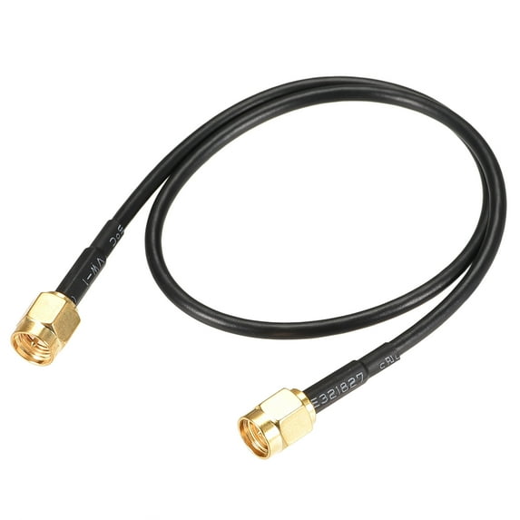 RG174 SMA Male to SMA Male RF Coaxial Adapter Connector Copper Cable Extension 12.6 Inch 2pcs