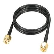 RG174 SMA Male to SMA Male RF Coaxial Adapter Connector Copper Cable Extension 19.7 Inch  2pcs