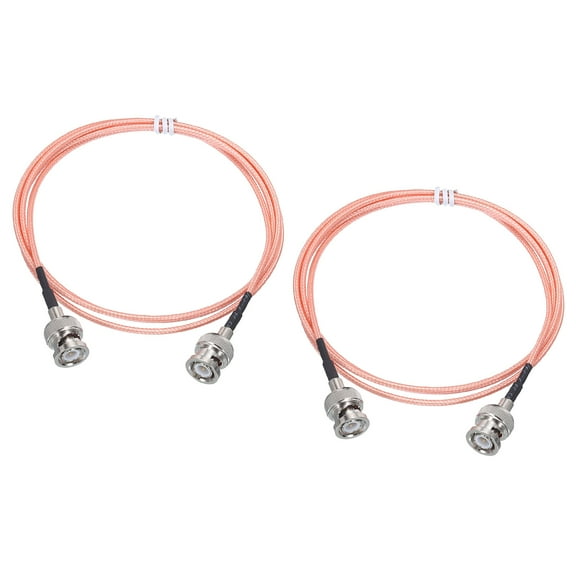 RG316 Coaxial Cables,BNC Male to BNC Male Low Loss RF Coaxial Cable 4FT 50 Ohm Orange 2Pcs