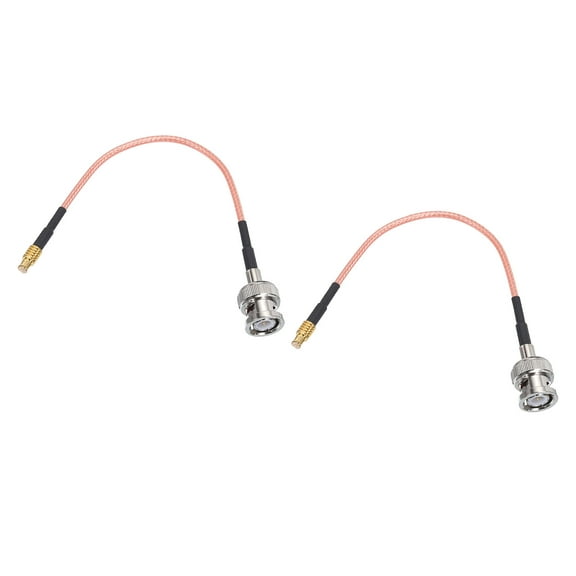 RG316 Coaxial Cables,BNC Male to MCX Male Low Loss RF Coaxial Cable 0.5FT 50 Ohm Orange 2Pcs