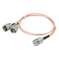 thumbnail image 1 of RG316 Coaxial Cables UHF Splitter Cable UHF Female to Dual UHF Male Low Loss Coaxial Cable 1.6FT Orange 1Pcs, 1 of 6