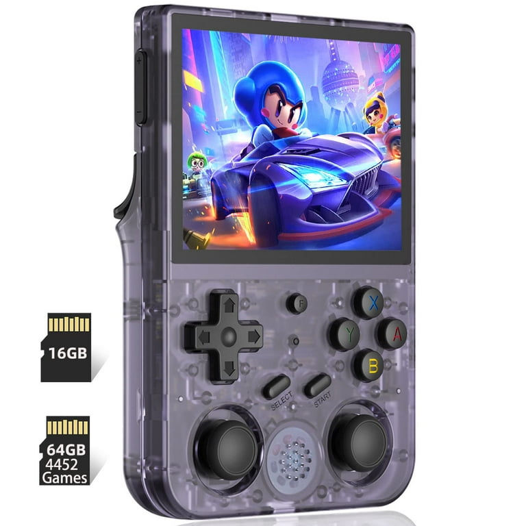 RG353V Retro Handheld Game with Dual OS Android 11 and Linux,RG353V with  64G TF Card Pre-Installed 4452 Games Supports 5G WiFi 4.2 Bluetooth Online  Fighting,Streaming and HDMI 