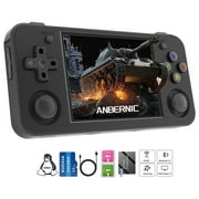 Anbernic Handheld Game Console RG35XXH, 3.5" Screen, 3300mAh Battery, 5G WiFi Bluetooth, HD and TV Output, Black