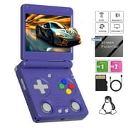 RG34XXSP Handheld Game Console,3300 mAh Battey,3.4 inch Screen Support 30+ Simulators 5G WiFi Bluetooth HD Indigo
