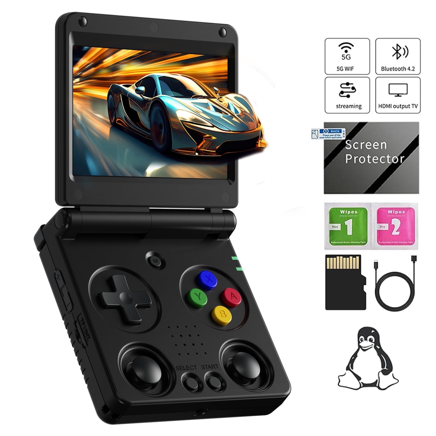 その他 PortableGamingMonitor RG34XXSP Handheld Game Console,3300 mAh Battey,3.4 inch Screen