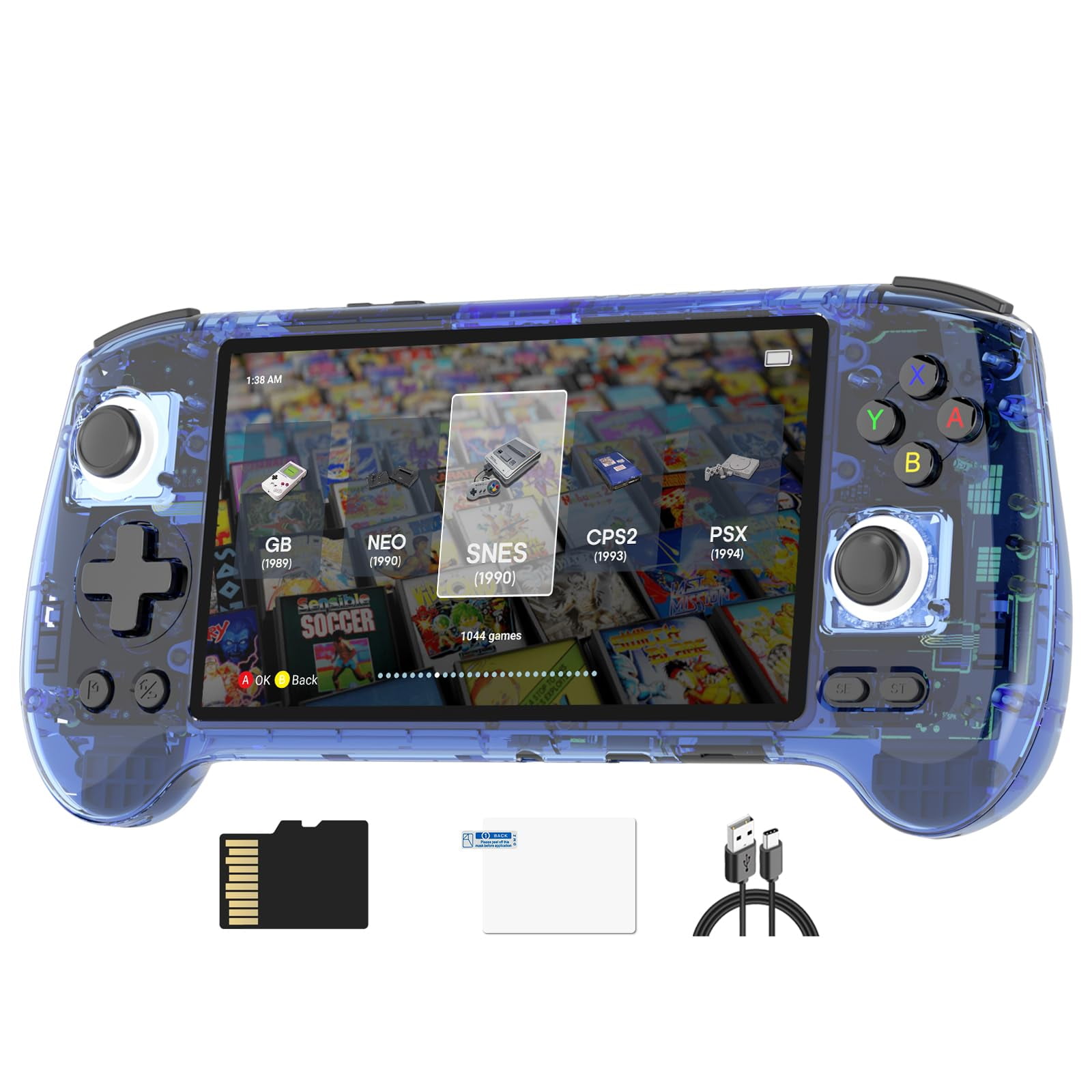 RG556 Retro Handheld Game Console , Android 13 System Unisoc T820 Processor  5.48 Inch AMOLED Screen with 128G SD Card 4423 Games - Walmart.com