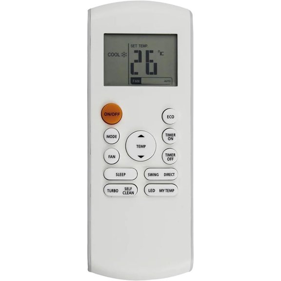 RG57A7/BGEF Remote Control Replacement for Midea Air Conditioner RG57A6/BGEFU1 CR166-RG57A6EU-6 RG57D/BGE RG57B/BGE RG57B2/BGE RG57/BGE RG57A/BGE