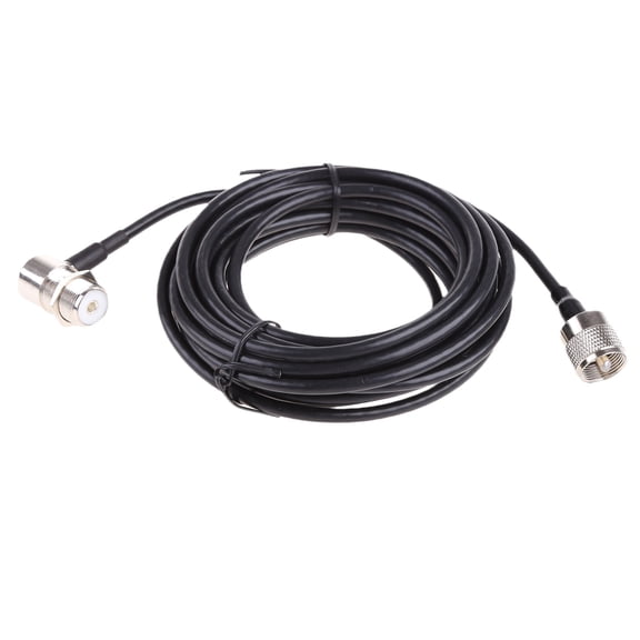 RG58 5M Coaxial Cable PL259 Male to SO239 Female Connector Car Ham Radio Antenna 5m Length for Mobile Radio Durable