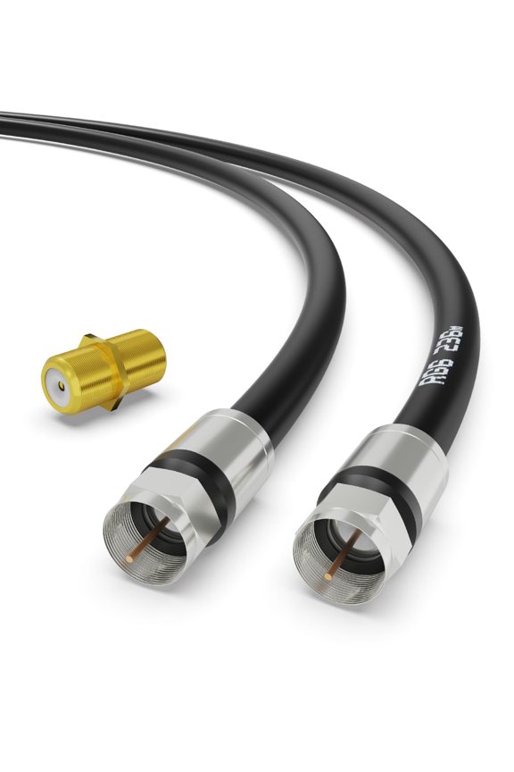 RG6 Coaxial Cable for TV,Antenna,Satellite Receiver,Digital Router,Cable Modem,Cable Box Coaxial Cord Extender High-Speed Internet Broadband and Digital TV Aerial Satellite Cable Extension-6.56Ft/2M
