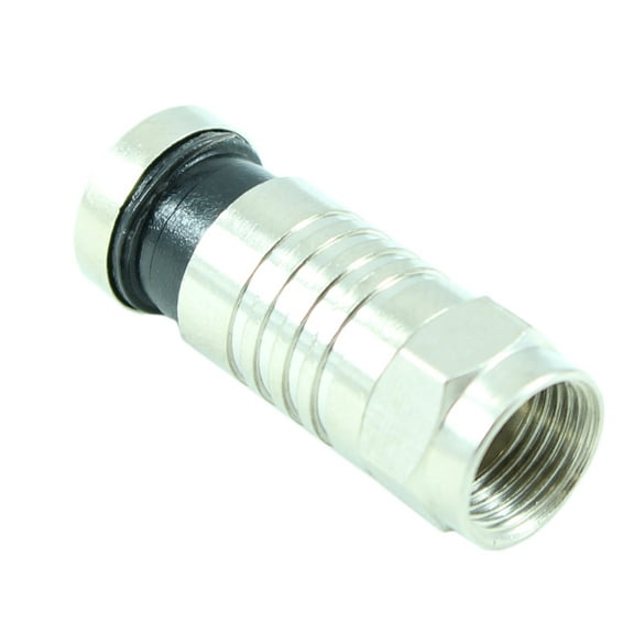 RG6/F QUAD SHIELD Compression Connector for RG6, Each