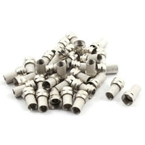 RG6 F Type Male RF Coaxial Cable Singnal Line Connector Adapter 18mm Long 35pcs
