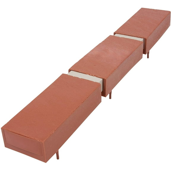 RG825 Lets Edge It Decorative Plastic Brick Edging, no lights, 25 feet, Cotta