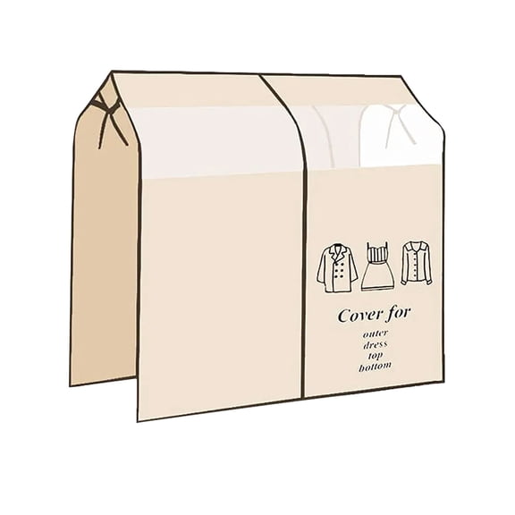 RGASUIJ Clothes Rack Cover Expandable Hanging Closet Cover Shoulder Dust Cover Clothes Protector For Coats Suits Dresses Home Decor