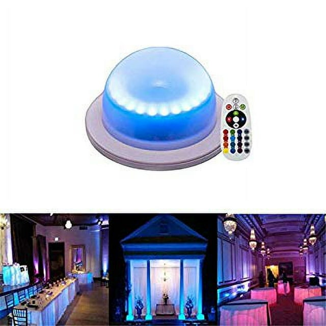RGB 16 Color Options Remote Control Chargable Under Table Light, Outdoor Indoor Wireless Remote Control LED Garden Corridor Night Light, for Home, Wedding Decor