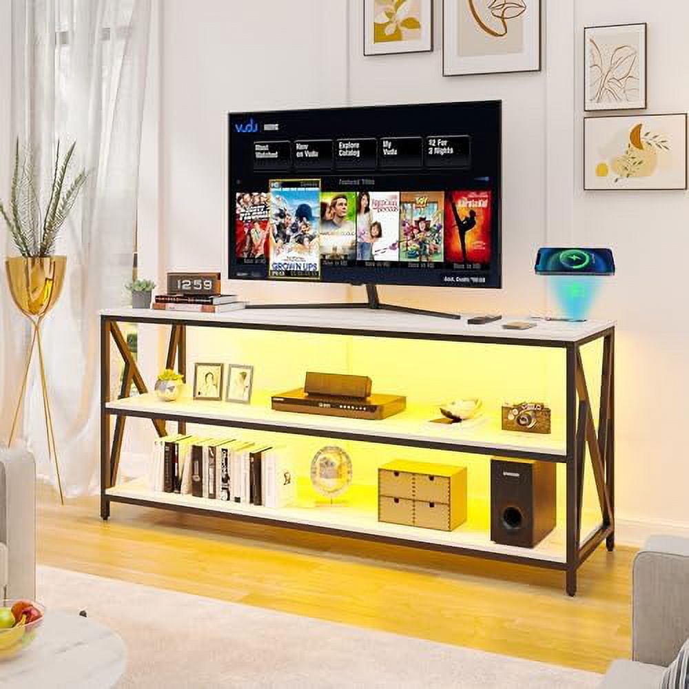 RGB 24Color TV Stand with Wireless Charger RGB Television with Human Induction