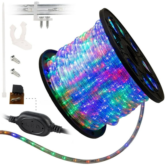 West Ivory 1656LEDs, 150ft Colorful LED Rope Light, Connectable Outdoor Permanent Waterproof Accent Exterior Lighting, PVC Case, ETL Certified, for Holiday, Backyard Patio, Home Garden, Decorative