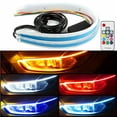 thumbnail image 1 of RGB 60CM LED Car DRL Daytime Running Turn Signal Lamp Strip Light Flexible Tube, 1 of 12
