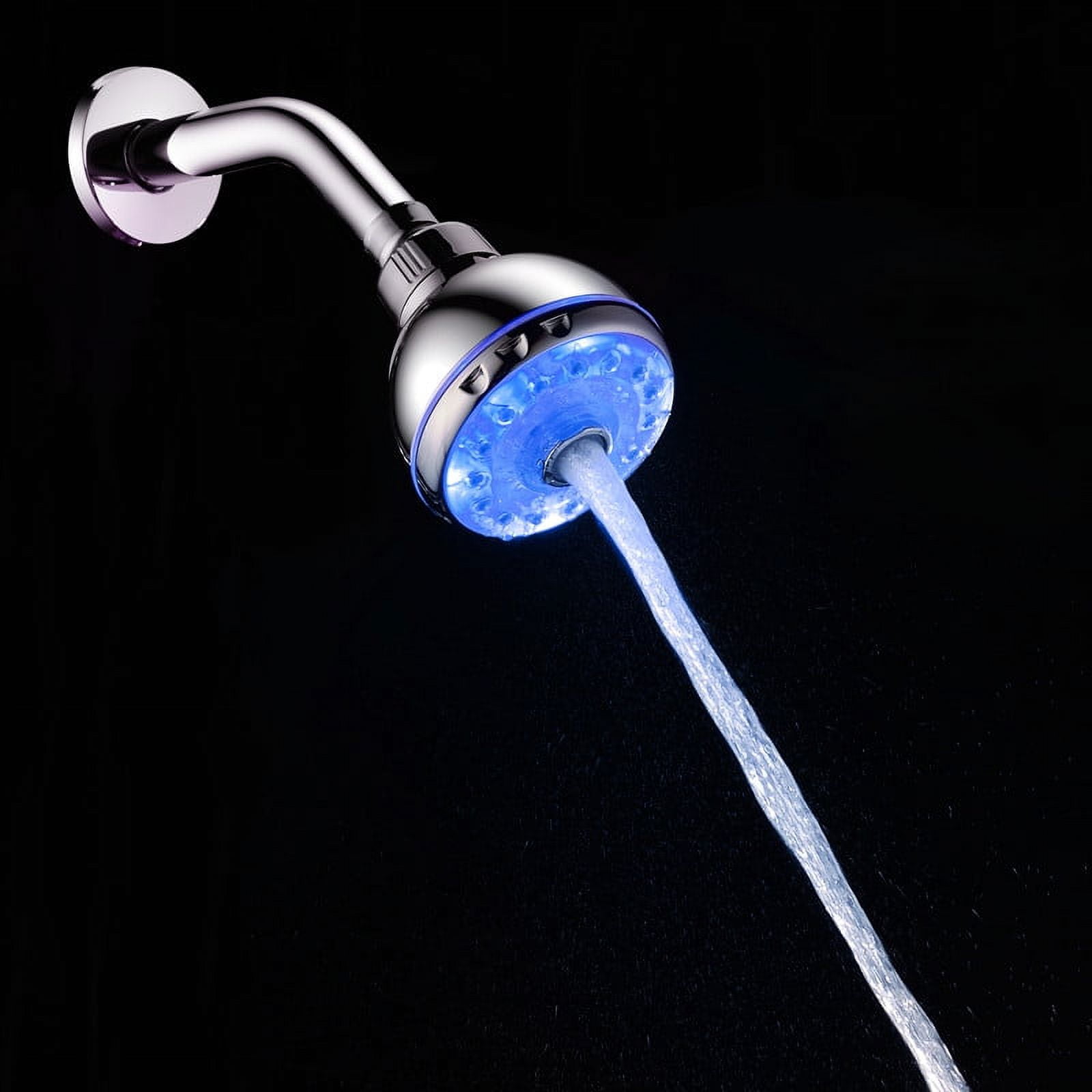 RGB 7 Colorful LED Light Water Bath Bathroom Filtration Shower Fancy Shower Head with Hose