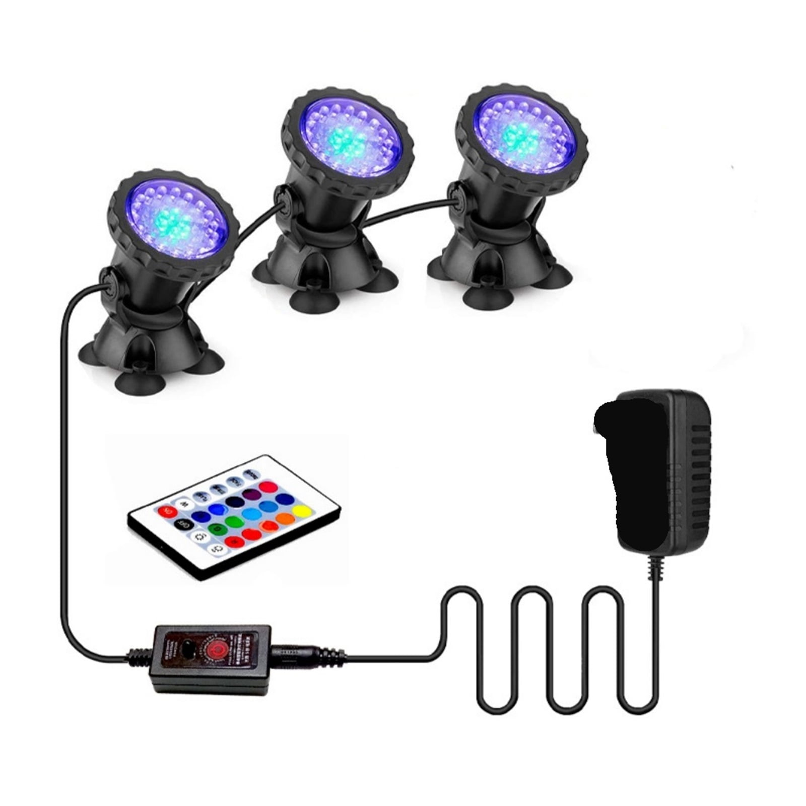 RGB Aquarium Fish Tank LED Bulbs Underwaterspot Light Waterproof ...
