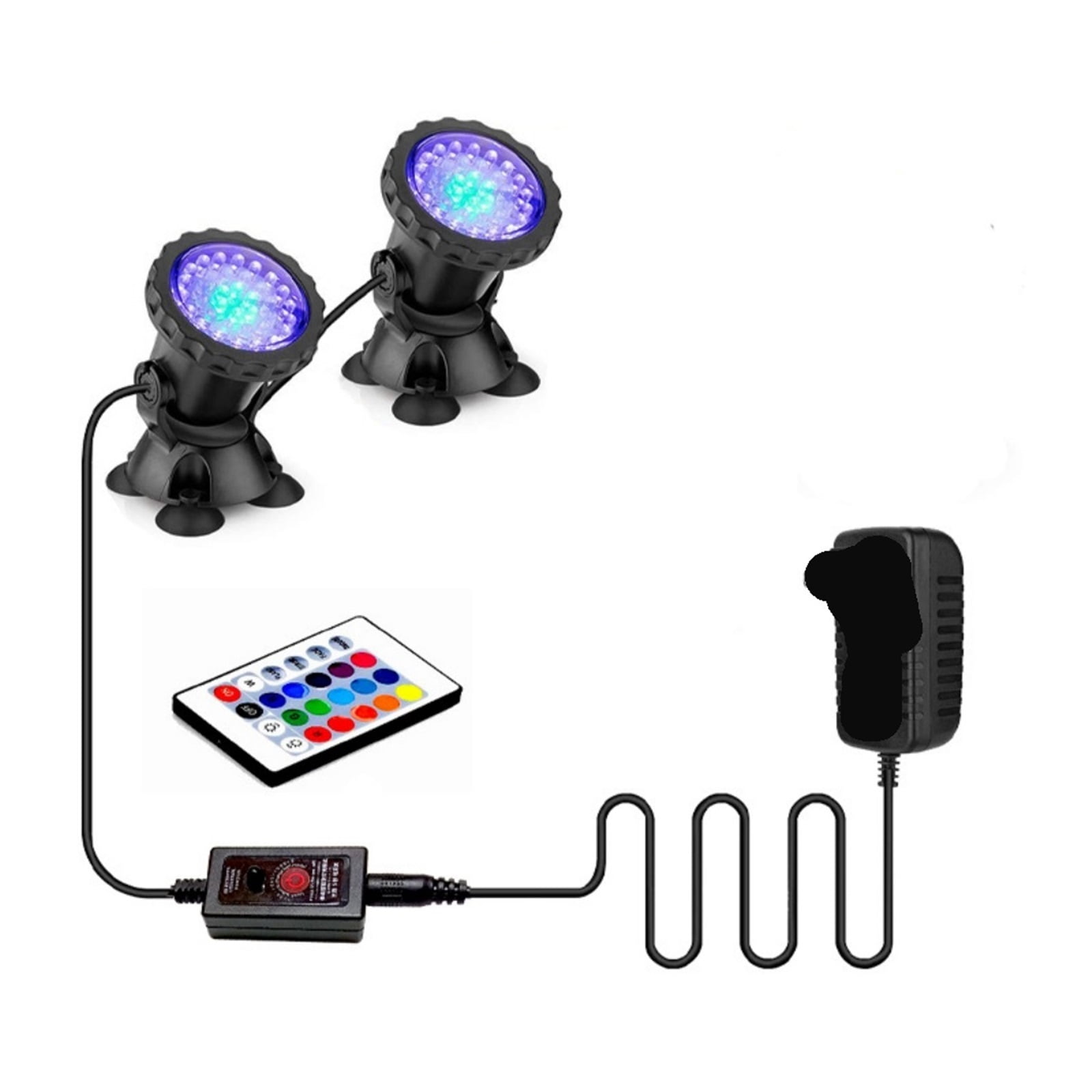 RGB Aquarium Fish Tank LED Bulbs Underwaterspot Light Waterproof ...