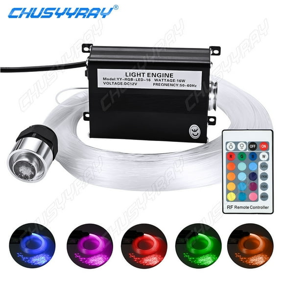 RGB Car Home Fiber Optic Star Roof Headliner Ceiling Light Kit