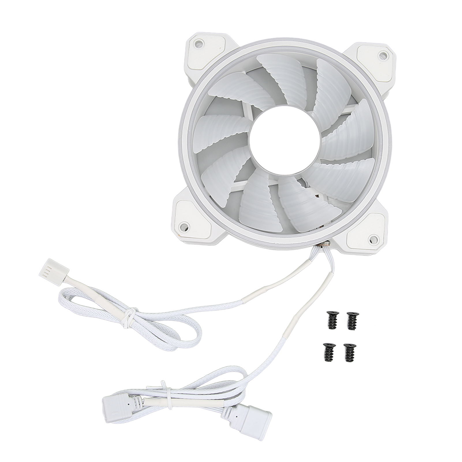 RGB Case Fan 12cm 4pin PWM 3pin ARGB RGB Backlit 9 Fan Blades Strong