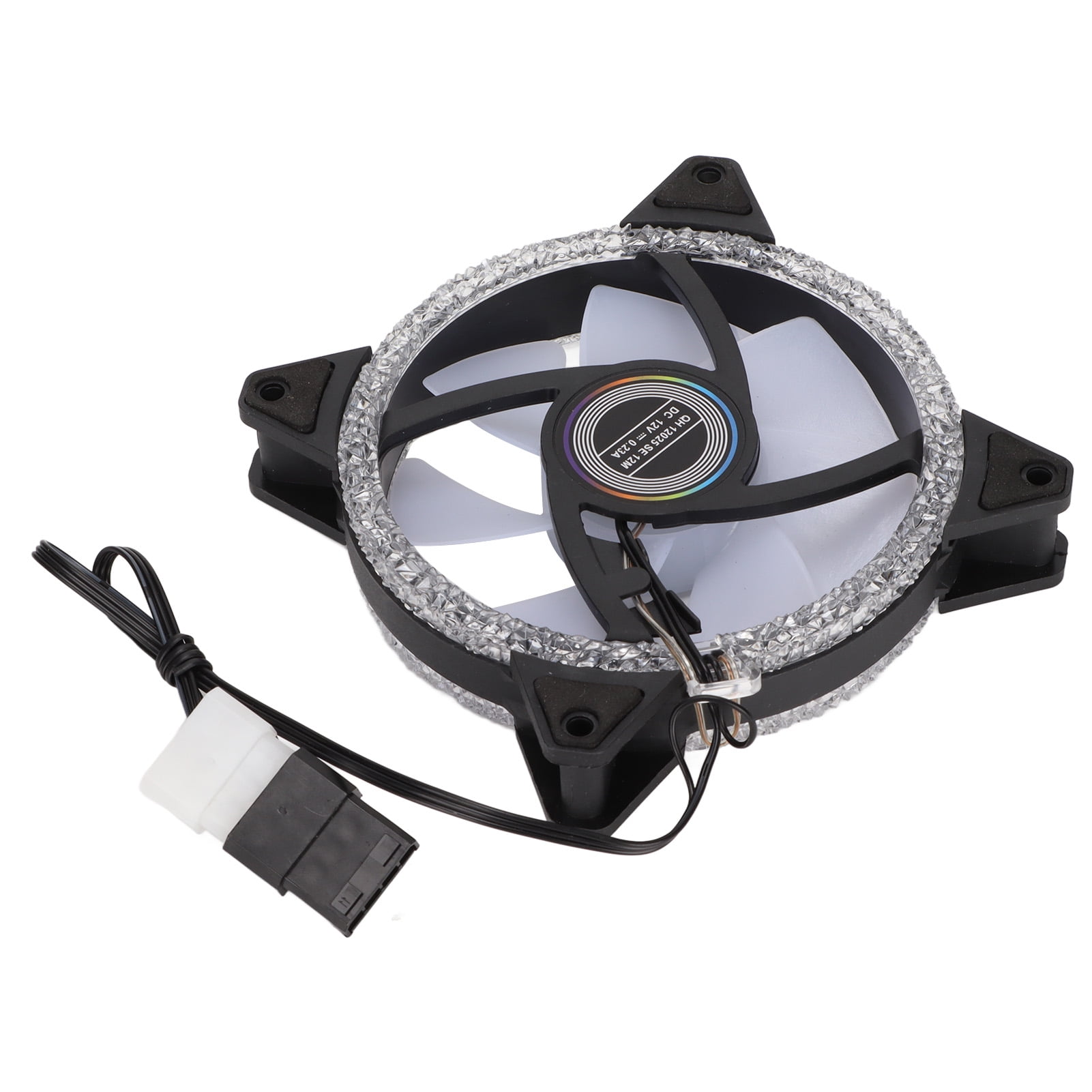 RGB Case Fan, LED Colorful Computer Chassis Fan Two Way Installation For Desktop Computer