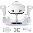 thumbnail image 1 of RGB Charging Dock for Oculus/Meta Quest 3S, VR Headset and Controller Fast Charger Base,Wall Mount Charging Stand for Meta Quest 3S Accessories with 2 Rechergeable,Dual-Use, 1 of 9