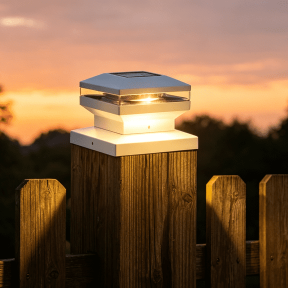 RGB Color Changing Lighting Built-in 8 RGB SMD LEDs, supports red, yellow, green, blue multi-color glow modes, creates vibrant decorative atmosphere for outdoor fences.
