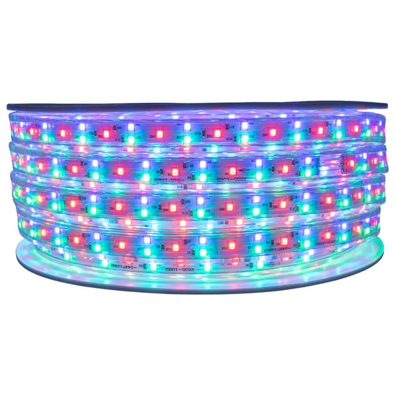 RGB Color Changing SMD LED Rope Light - 120 Volt - 65 Feet