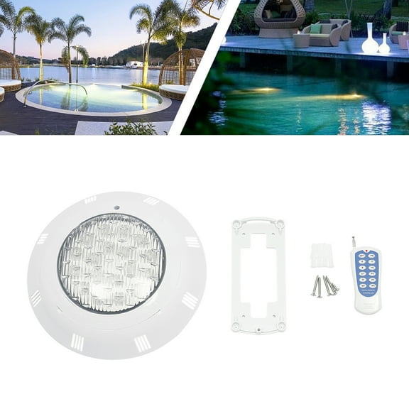 RGB Color LED Pool Light Bulb for Inground Swimming Pool - 54W 12V Color-Change Submersible Underwater Lights IP68 Waterproof Pool Light for Hot Tub/Fountain/Pond/AquariumNO Battery