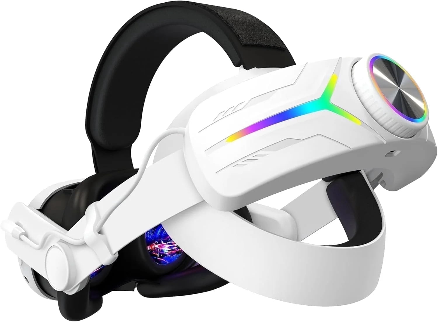Rechargeable RGB Comfort Headset with 8000mAh Battery, Meta Quest