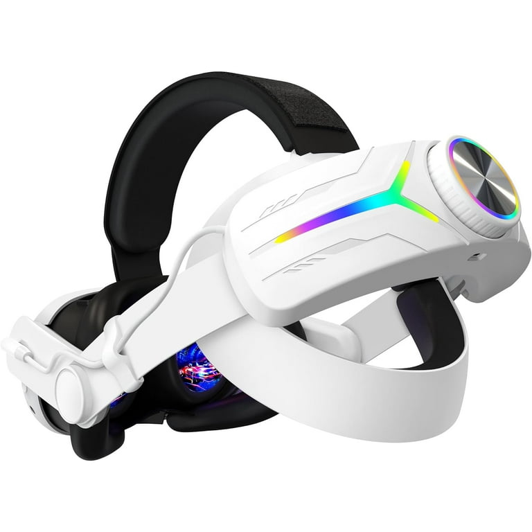 RGB Comfort Battery Head Strap 8000mAh Compatible with Meta Quest 3  Accessories, Battery Pack Elite Strap Replacement for Enhanced Support and  Extend Playtime in VR White 