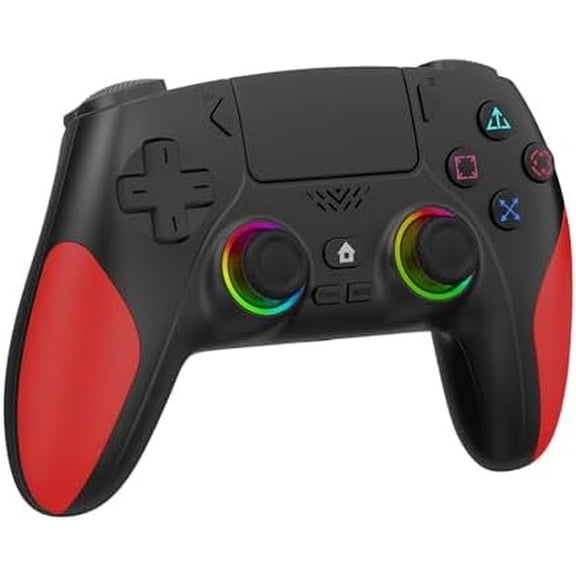 RGB  Controller for PS-5/PC, Hall Effect Joysticks & Triggers Gamepad with Programmable/Remap/Turbo Functions, 3.5MM Audio Jack, 6-Axis Motion Control,Dual Vibration(Black)