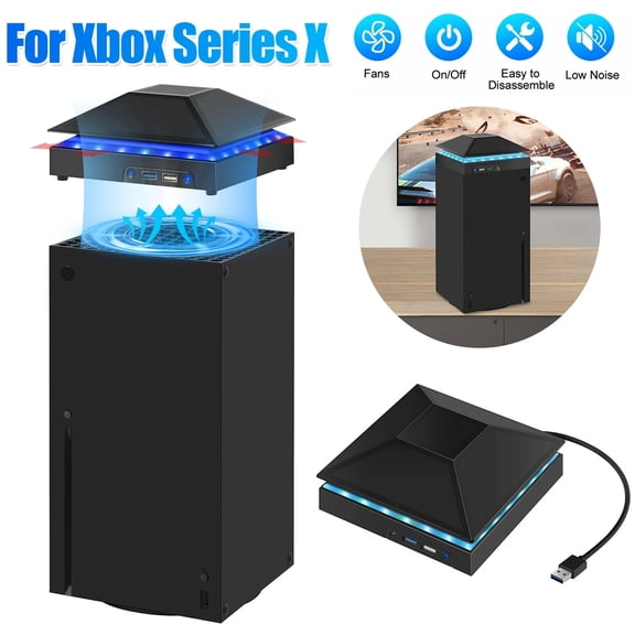 RGB Cooling Fan Vertical Stand Cooler Accessories for Xbox Series X Game Console