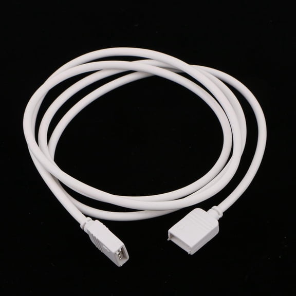 RGB Extension Cables - LED Strip Connector Extension Cable with four pin for 5050 3528 RGB LED Strip Lights - White - 1m