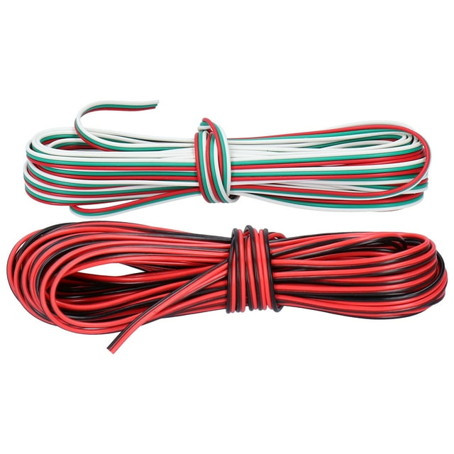 XIACOCO-15Pcs White 0.3M 0.98Ft 4 Colo Gb Extension Cable Led Strip Connector Connector Rgb Extender Led Jumper For Smd 5050 3528 2835 Light%2f14580203771
