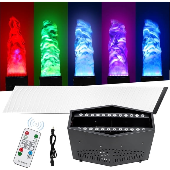 RGB Fake Fire Flame Light with 36 LED Light 5ft Artificial Simulated Flames Lamp Atmosphere Effect for Christmas decor DJ Party Stage Lighting Nightclub Campfire Party Special Holiday